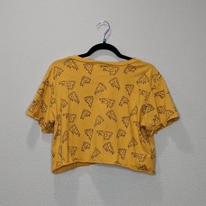 french pastry Tops - French Pastry yellow pizza cropped top Sz L GUC french pastry Tops - French Pastry yellow pizza cropped top Sz L GUC